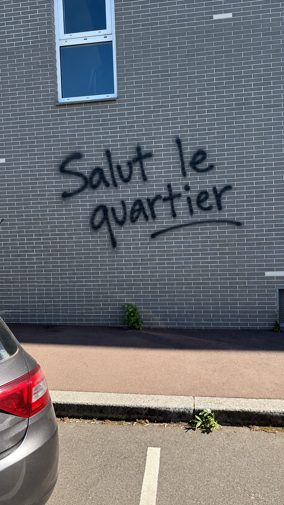 Avant nettoyage du graffiti